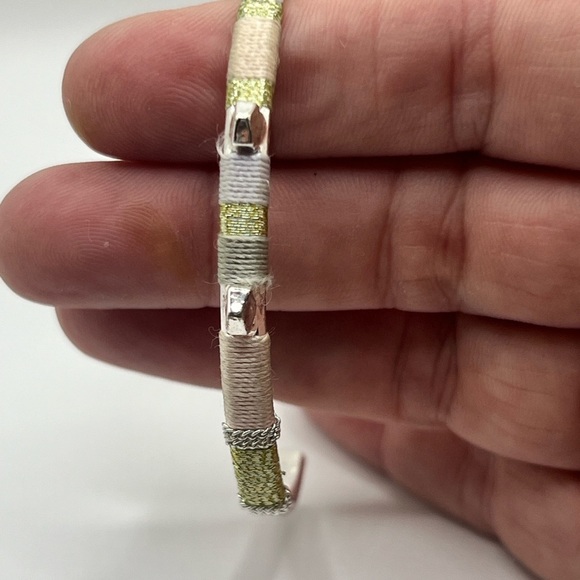 Stella & Dot Colorblock silver cuff bracelet - Picture 2 of 10